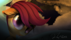 Size: 1920x1080 | Tagged: safe, artist:dranoellexa, scootaloo, pony, g4, head