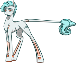 Size: 2265x1855 | Tagged: safe, artist:lrusu, oc, oc only, oc:yy-c-003, pony, robot, robot pony, leonine tail, male, simple background, solo, transparent background