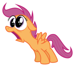 Size: 12490x11247 | Tagged: safe, artist:amarthgul, scootaloo, pegasus, pony, g4, parental glideance, absurd resolution, faic, female, filly, foal, scootaloo ultimate faic, simple background, solo, transparent background, vector