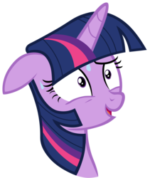 Size: 7000x8300 | Tagged: safe, artist:tardifice, twilight sparkle, alicorn, pony, celestial advice, g4, absurd resolution, bust, female, mare, portrait, shrunken pupils, simple background, smiling, solo, sweat, transparent background, twilight sparkle (alicorn), vector