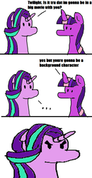 Size: 504x966 | Tagged: safe, starlight glimmer, twilight sparkle, alicorn, pony, g4, my little pony: the movie, 1000 hours in ms paint, dialogue, ms paint, stylistic suck, twilight sparkle (alicorn), zoomed in