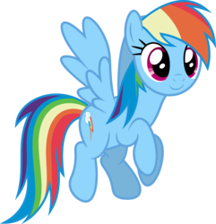 Size: 7000x7260 | Tagged: safe, artist:luckreza8, rainbow dash, pony, g4, not asking for trouble, absurd resolution, female, mare, simple background, smiling, solo, transparent background, vector