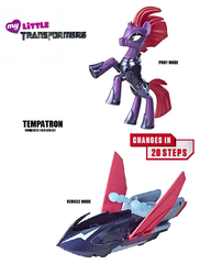 Size: 828x1024 | Tagged: safe, tempest shadow, pony, unicorn, g4, my little pony: the movie, broken horn, clash of hasbro's titans, crossover, female, guardians of harmony, horn, jet, make it happen, mare, meme, parody, sky skiff, toy, transformerfied, transformers