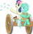 Size: 1561x1640 | Tagged: safe, artist:malte279, bon bon, lyra heartstrings, sweetie drops, earth pony, pony, g4, candy, female, food, lesbian, lyre, ship:lyrabon, shipping, simple background, transparent background, wagon