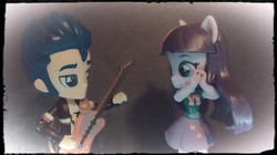 Size: 2592x1456 | Tagged: safe, artist:artking3000, flash sentry, twilight sparkle, human, equestria girls, g4, doll, equestria girls minis, eqventures of the minis, female, irl, male, photo, serenade, ship:flashlight, shipping, straight, toy