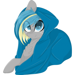 Size: 2048x2048 | Tagged: safe, artist:cinnamontee, oc, oc only, oc:wild seeker, pony, blanket, chest fluff, cute, high res, male, prone, simple background, smiling, solo, stallion, transparent background