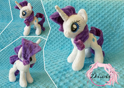 Size: 3040x2160 | Tagged: safe, artist:dixierarity, rarity, pony, g4, handmade, high res, irl, minky, photo, plushie