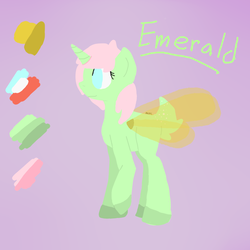 Size: 1000x1000 | Tagged: safe, artist:mlpcreationist, oc, oc only, oc:emerald rose, changeling, changeling queen, changeling oc, changeling queen oc, female, half changeling, reference sheet, solo