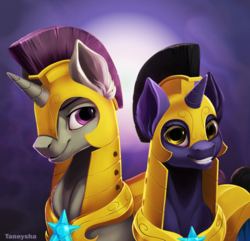 Size: 3109x3000 | Tagged: safe, artist:taneysha, oc, oc only, pony, armor, female, grin, guardsmare, high res, male, mare, royal guard, signature, smiling, stallion