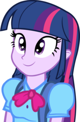 Size: 509x771 | Tagged: safe, edit, twilight sparkle, equestria girls, g4, breasts, female, simple background, smiling, solo, white background