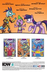 Size: 666x1024 | Tagged: safe, artist:agnesgarbowska, idw, official comic, princess ember, spike, twilight sparkle, alicorn, dragon, pony, g4, wings over yakyakistan, spoiler:comic, spoiler:comic56, preview, twilight sparkle (alicorn), wingless