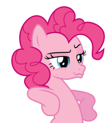 Size: 1842x2049 | Tagged: safe, artist:inudewaruika, pinkie pie, earth pony, pony, g4, not asking for trouble, simple background, smug, transparent background, vector