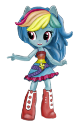 Size: 975x1526 | Tagged: safe, artist:cabrony, rainbow dash, equestria girls, g4, doll, equestria girls minis, fall formal outfits, female, irl, photo, simple background, toy, transparent background