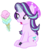 Size: 1348x1558 | Tagged: safe, artist:little903, starlight glimmer, pony, unicorn, equestria girls, equestria girls specials, g4, my little pony equestria girls: mirror magic, alternate hairstyle, base used, beanie, equestria girls ponified, eyeshadow, female, food, hat, ice cream, magic, makeup, open mouth, ponified, purple eyeshadow, simple background, solo, starry eyes, that pony sure does love ice cream, transparent background, wingding eyes