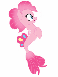 Size: 1536x2048 | Tagged: safe, artist:joshstacy, pinkie pie, seapony (g4), g4, my little pony: the movie, adorkable, cute, diapinkes, dork, female, seaponified, seapony pinkie pie, simple background, solo, species swap, white background