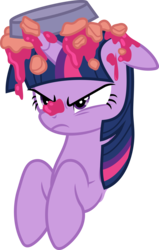 Size: 5634x8877 | Tagged: safe, artist:fruft, twilight sparkle, alicorn, pony, g4, the cutie re-mark, absurd resolution, alternate timeline, angry, chaotic timeline, female, food, glare, grumpy, grumpy twilight, mare, pie, pied, simple background, solo, transparent background, twilight sparkle (alicorn), vector