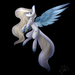 Size: 1024x1024 | Tagged: safe, artist:umiimou, oc, oc only, oc:rae, pegasus, pony, black background, female, mare, simple background, solo