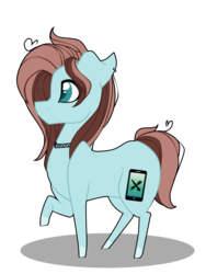 Size: 1024x1362 | Tagged: safe, artist:symphstudio, oc, oc only, oc:cloie, earth pony, pony, chibi, female, mare, raised hoof, solo