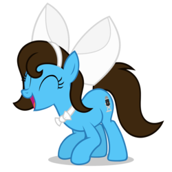 Size: 2800x2800 | Tagged: safe, artist:egstudios93, oc, oc only, oc:bella voce, earth pony, pony, blue fur, bow, bowtie, cute, cutie mark, female, high res, mare, simple background, solo, transparent background