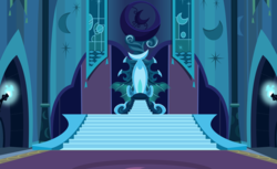Size: 7456x4557 | Tagged: safe, artist:drakizora, .svg available, absurd resolution, alternate timeline, background, banner, nightmare takeover timeline, no pony, throne, throne room, vector