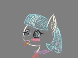 Size: 670x502 | Tagged: safe, artist:eclipse-monsoon, coco pommel, earth pony, pony, g4, ahegao, female, open mouth, quality, solo