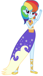 Size: 600x1056 | Tagged: safe, artist:imtailsthefoxfan, rainbow dash, equestria girls, g4, make new friends but keep discord, alternate hairstyle, beautiful, clothes, dress, female, gala dress, rainbow dash always dresses in style, simple background, solo, white background