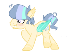 Size: 2114x1543 | Tagged: safe, artist:cloiepony, oc, oc only, oc:day dreamer, bat pony, pony, base used, blushing, male, rule 63, simple background, solo, stallion, transparent background