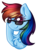 Size: 476x636 | Tagged: safe, artist:sketchyhowl, rainbow dash, pony, g4, bust, chest fluff, female, heart eyes, portrait, simple background, solo, sunglasses, transparent background, wingding eyes