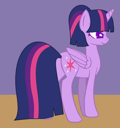 Size: 950x1016 | Tagged: safe, artist:k3elliebear, twilight sparkle, alicorn, pony, g4, base used, butt, colored pupils, female, mare, plot, solo, twilight sparkle (alicorn)