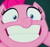 Size: 176x165 | Tagged: safe, screencap, pinkie pie, earth pony, pony, g4, my little pony: the movie, cropped, faic, female, mare, ponk, smiling, solo