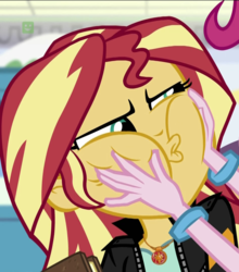 Size: 948x1078 | Tagged: safe, screencap, sunset shimmer, equestria girls, equestria girls specials, g4, my little pony equestria girls: mirror magic, cropped, geode of empathy, magical geodes, memeful.com, squishy cheeks