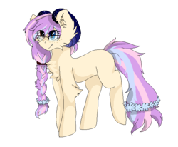 Size: 723x597 | Tagged: safe, artist:czywko, oc, oc only, oc:kiyomi, oc:tin, earth pony, pony, contest entry, flower, freckles, fusion, glasses, heterochromia, horns, pixel art, simple background, solo, transparent background