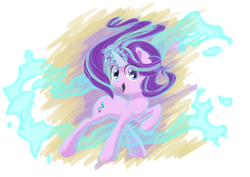 Size: 7016x4961 | Tagged: safe, artist:hananpacha, starlight glimmer, pony, unicorn, g4, abstract background, absurd resolution, cute, female, glimmerbetes, glowing horn, horn, magic, mare, smiling, solo
