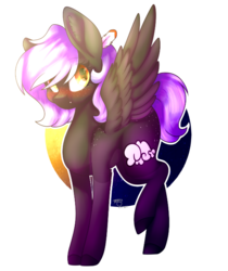 Size: 1024x1221 | Tagged: safe, artist:ohhoneybee, artist:velvetyvictory, oc, oc only, pegasus, pony, collaboration, cute, cute little fangs, ear fluff, fangs, female, looking at you, mare, raised leg, simple background, solo, spread wings, transparent background, wings
