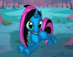 Size: 361x280 | Tagged: safe, oc, oc only, oc:raxonxvi, pony, 3d, 3d pony creator, femboy, lying down, male, missing cutie mark, smiling, solo