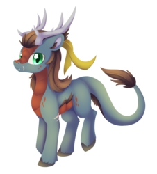 Size: 1024x1133 | Tagged: safe, artist:dusthiel, oc, oc only, oc:ryoko, hybrid, kirin, male, simple background, solo, transparent background