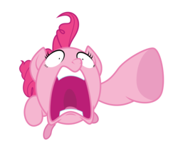 Size: 4877x4414 | Tagged: safe, artist:amarthgul, pinkie pie, earth pony, pony, g4, my little pony: the movie, absurd resolution, cute, diapinkes, faic, female, frog (hoof), screaming, simple background, solo, transparent background, underhoof, vector