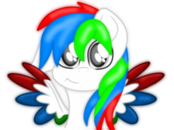 Size: 2732x2048 | Tagged: safe, artist:prismaticstars, oc, oc only, oc:mythic speed, pegasus, pony, colored wings, female, high res, mare, multicolored wings, simple background, solo, spread wings, transparent background, wings