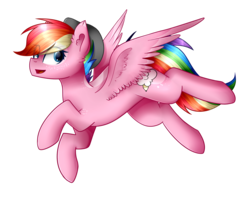 Size: 1825x1440 | Tagged: safe, artist:despotshy, oc, oc only, oc:cloudchaser, pegasus, pony, female, flying, hat, mare, simple background, solo, transparent background