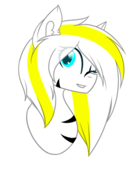 Size: 1110x1440 | Tagged: safe, artist:despotshy, oc, oc only, oc:sunny, pony, zony, bust, female, mare, portrait, simple background, solo, transparent background