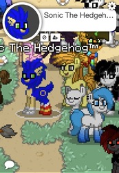 Size: 443x640 | Tagged: safe, pony, pony town, derp, male, solo, sonic the hedgehog, sonic the hedgehog (series), wat