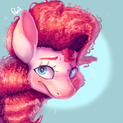 Size: 3000x3000 | Tagged: safe, artist:pixelheartart, pinkie pie, earth pony, pony, g4, bust, female, high res, portrait, solo