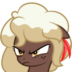 Size: 7000x7000 | Tagged: safe, artist:besttubahorse, oc, oc only, oc:sweet mocha, pony, absurd resolution, angry, bust, female, freckles, simple background, solo, transparent background, vector
