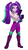 Size: 1660x3018 | Tagged: safe, artist:danmakuman, aria blaze, human, equestria girls, g4, my little pony equestria girls: rainbow rocks, breasts, cleavage, female, looking at you, simple background, solo, white background