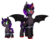 Size: 1396x1080 | Tagged: safe, artist:kennzeichen, oc, oc only, oc:midnight moon, pony, vampony, bat wings, broken horn, horn, red horn, simple background, white background