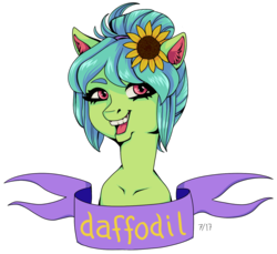 Size: 1065x977 | Tagged: safe, artist:tardisrave, oc, oc only, oc:daffodil, earth pony, pony, looking at you, simple background, transparent background