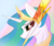 Size: 950x800 | Tagged: safe, artist:shizzarchan, daybreaker, princess celestia, alicorn, pony, a royal problem, g4, my little pony: friendship is magic, bust, duality, female, mare, portrait, smiling, smirk, solo