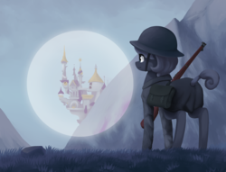 Size: 1800x1373 | Tagged: safe, artist:mrscroup, oc, oc only, earth pony, pony, equestria at war mod, canterlot, clothes, crossover, female, gun, hearts of iron 4, mare, rifle, saddle bag, soldier, solo, uniform, weapon