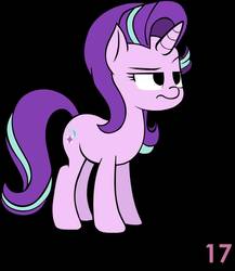 Size: 843x970 | Tagged: safe, artist:bytesystem-256, starlight glimmer, pony, unicorn, g4, black background, female, simple background, solo, unsure