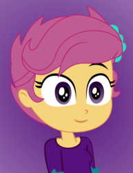 Size: 3681x4759 | Tagged: safe, artist:mandash1996, scootaloo, eqg summertime shorts, equestria girls, g4, raise this roof, cute, cutealoo, fall formal outfits, female, purple background, simple background, solo, vector